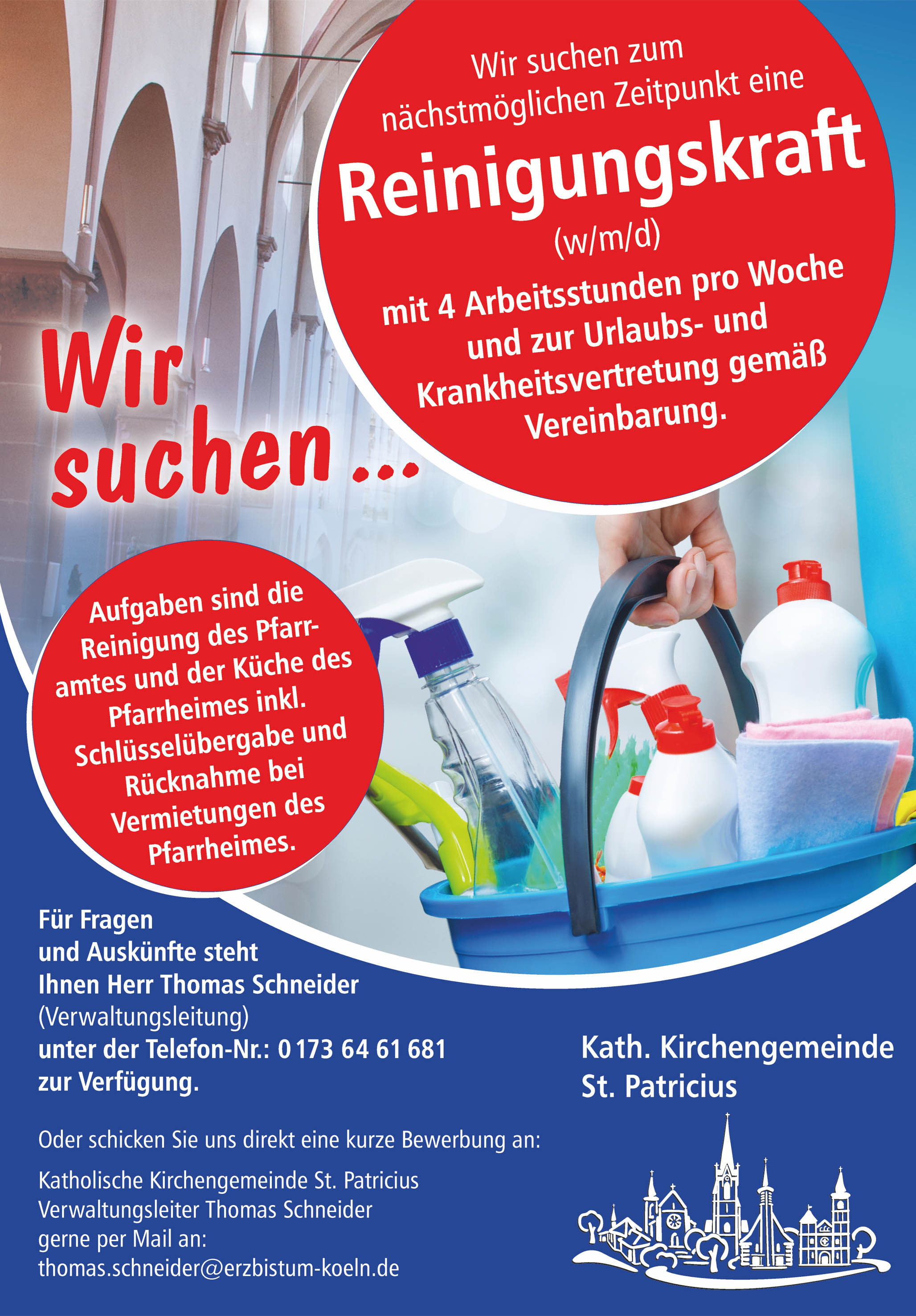 Internet Stellenanzeige St. Patricius Reinigungskraft 2026